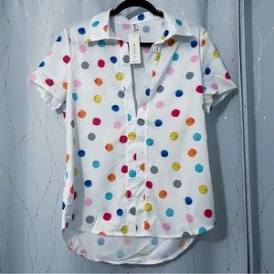 Polka Dot S/S Top